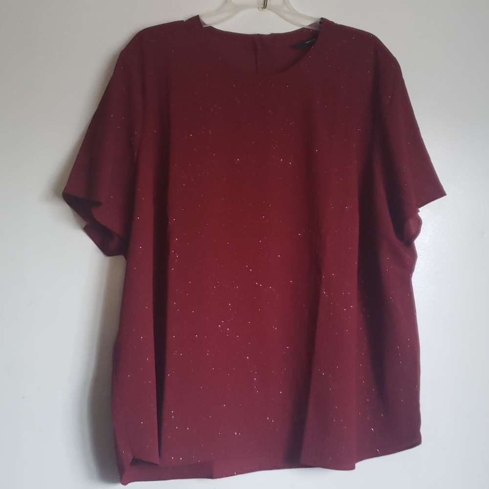 Vero Moda Shimmer Short Sleeve Back Zipper Sz 22